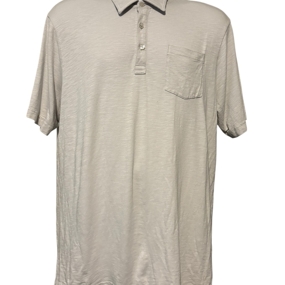 Men’s Travis Mathew Gray Golf Polo Shirt Classic Casual Fit Size L